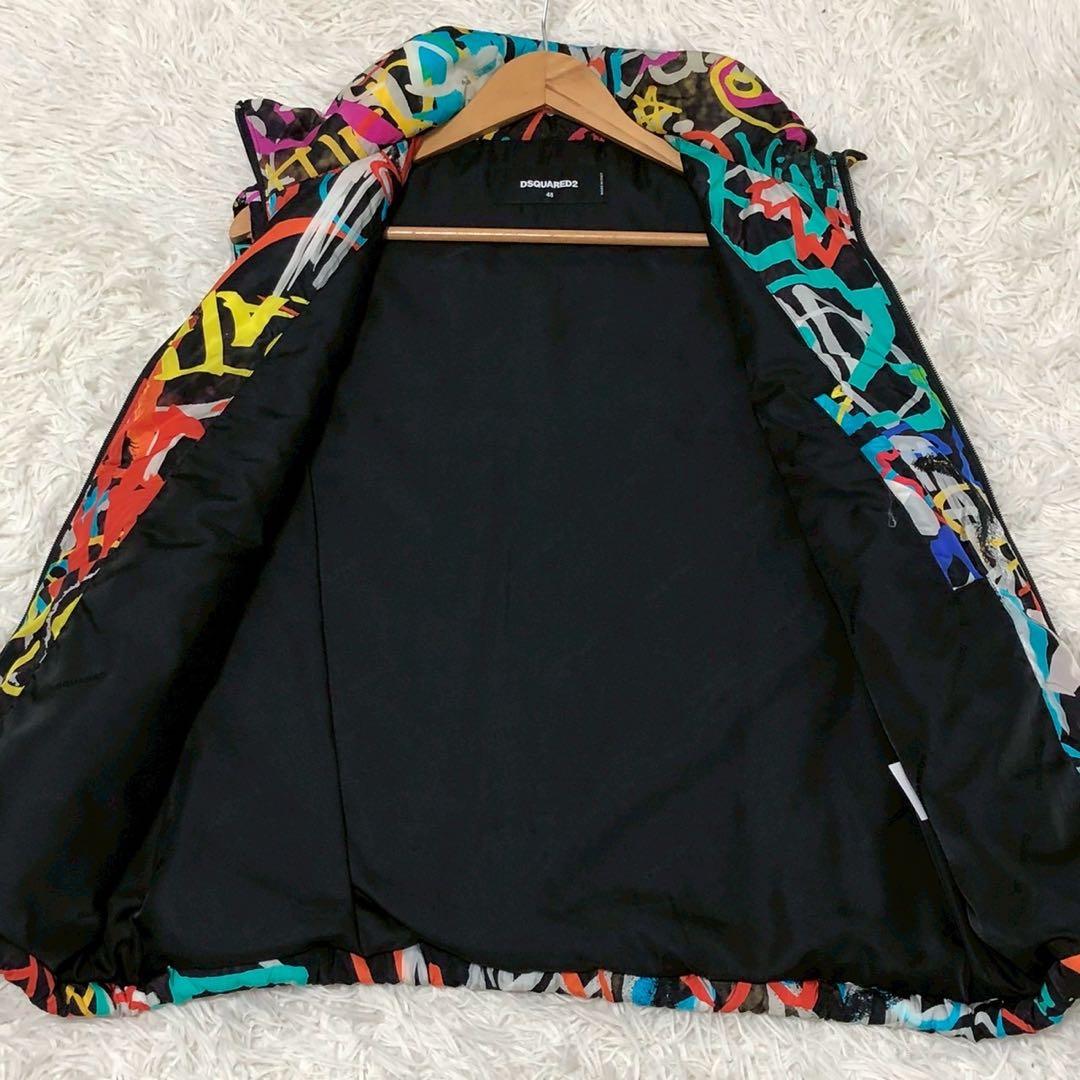 美品◎Dsquared2 ディースクエアード マルチカラー ダウンベスト