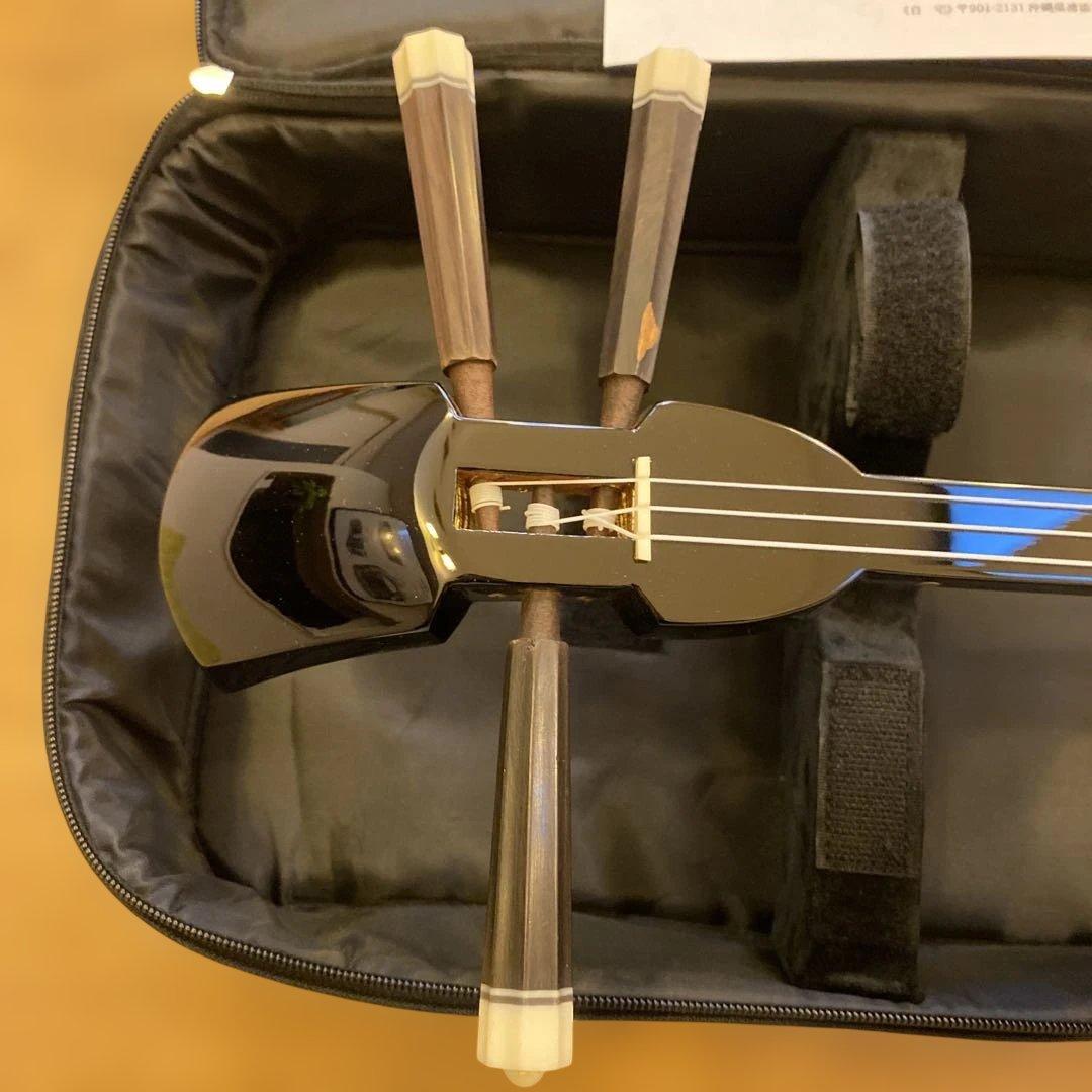 【ほぼ新品・美品】平田三線 蛇皮 ケース付き沖縄三味線・三味線デビュー初心者