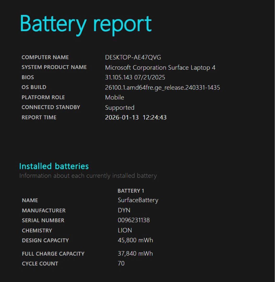 Surface Laptop4 13.5 i7/16GB/512GB AC付き