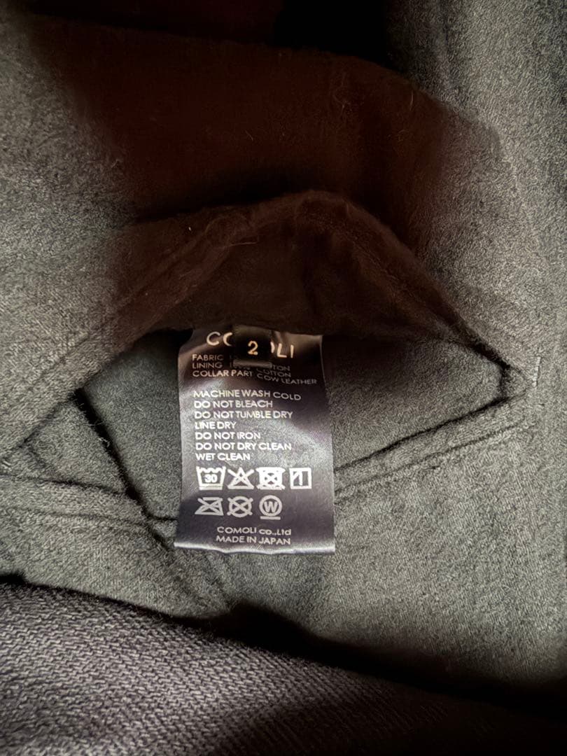 COMOLI 25AW デニムレザーワークジャケット サイズ2 コモリ今期即完売