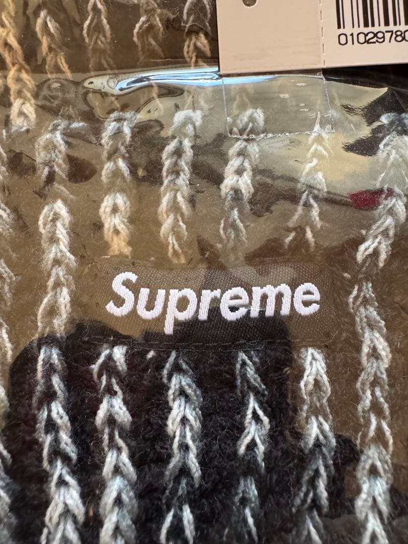 Supreme Rainbow Loose Gauge Beanie 黒