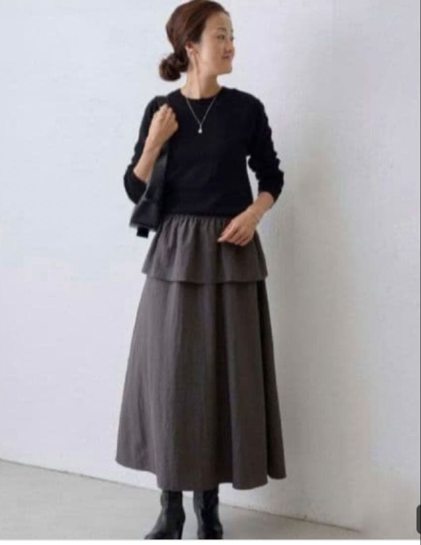 ビアズリー ペプラムニットコンビワンピース 2024年