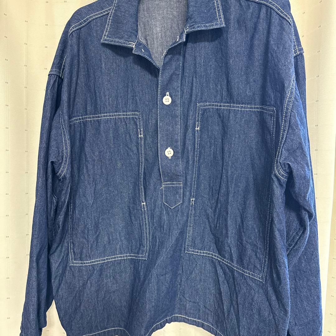 た*）様 かぐれ デニムプルオーバーシャツ