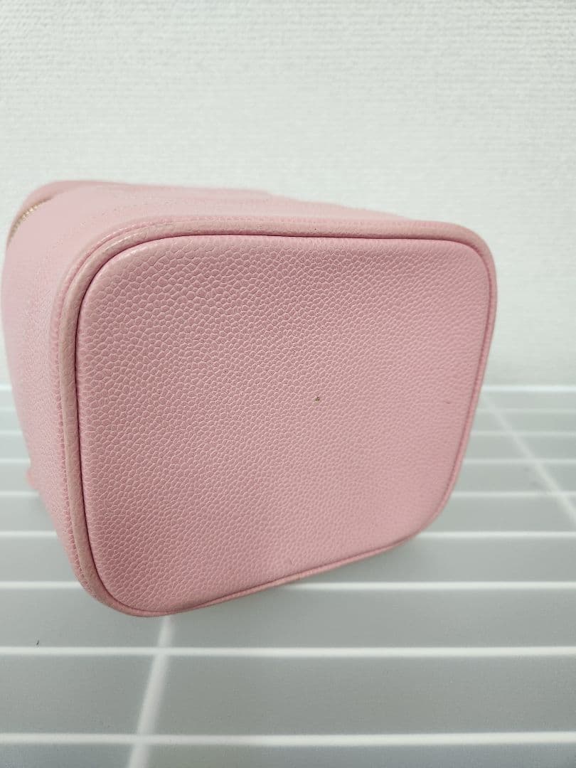 シャネル　キャビア　バニティバッグ　ピンク　コスメ　ハンド