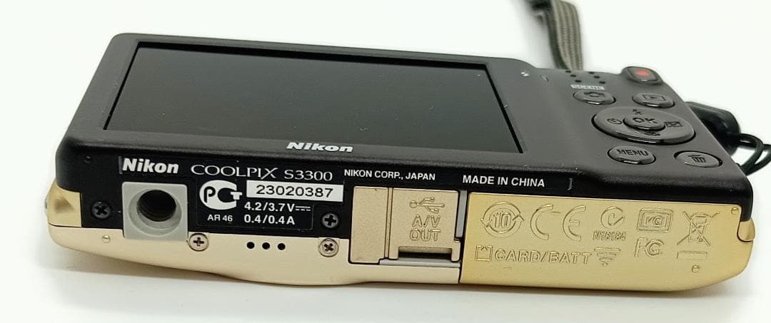 デジタルカメラ Nikon COOLPIX S3300 6X Zoom 16.0 Mp Gold