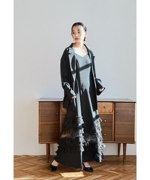 美品 niana ニアナ トランスペアレントヘムセットアップドレス М 結婚式