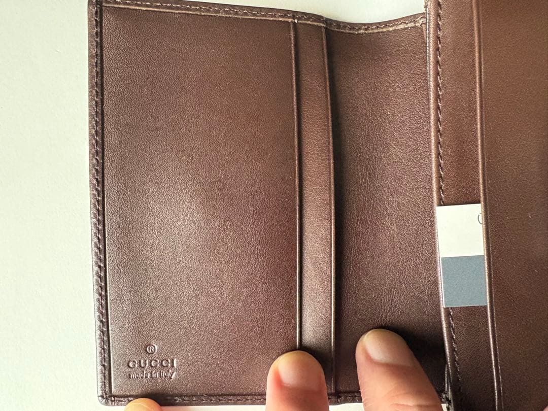 GUCCI 名刺入れ ベージュ ブラウン