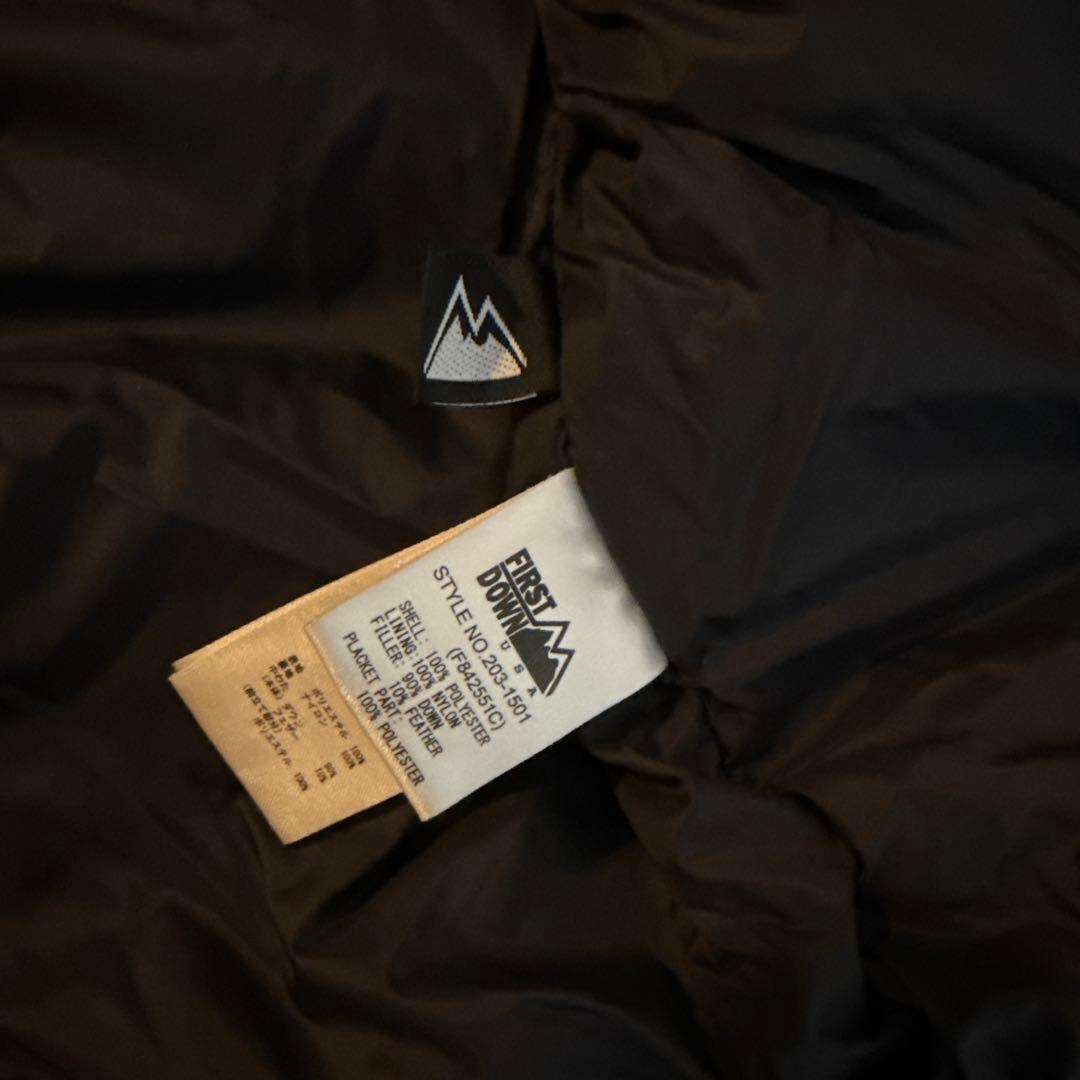 FIRST DOWN ブラック ダウンジャケット　M