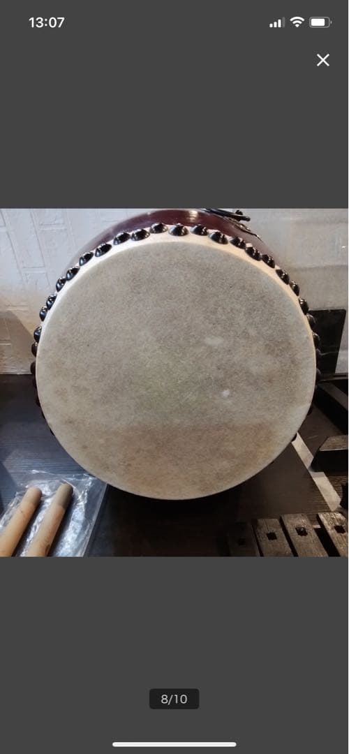 和太鼓 長胴太鼓　木製スタンド付き　打楽器 和楽器 鼓 夏祭り 町内会 盆踊り