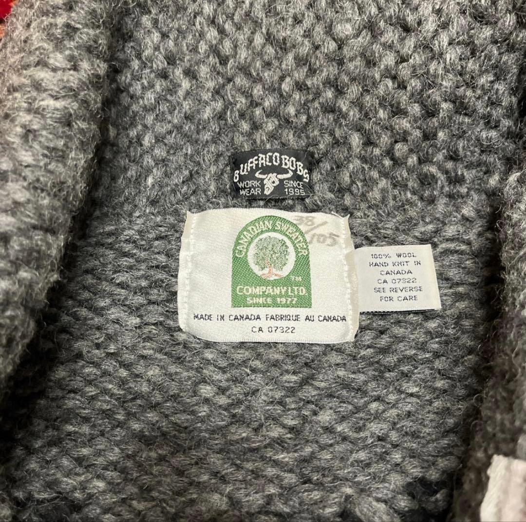 カウチン ニットカーディガン カナディアンセーター