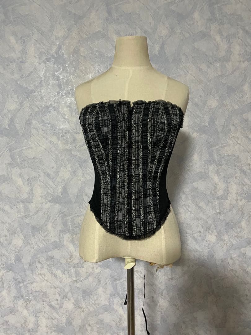 alice auaa アリスアウアア チェック柄コルセットビスチェ