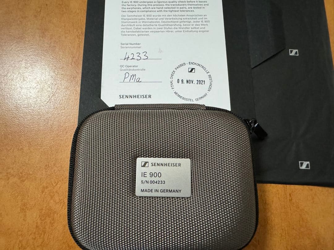 訳あり　本物　ドイツ製　Sennheiser IE900 ゼンハイザー　有線