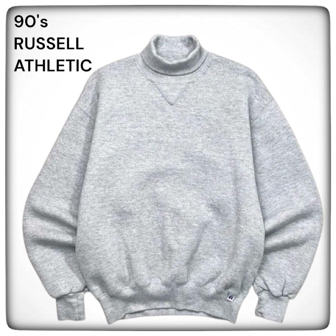 ♦︎ 90's RUSSELL ATHLETIC タートルネック スウェット M