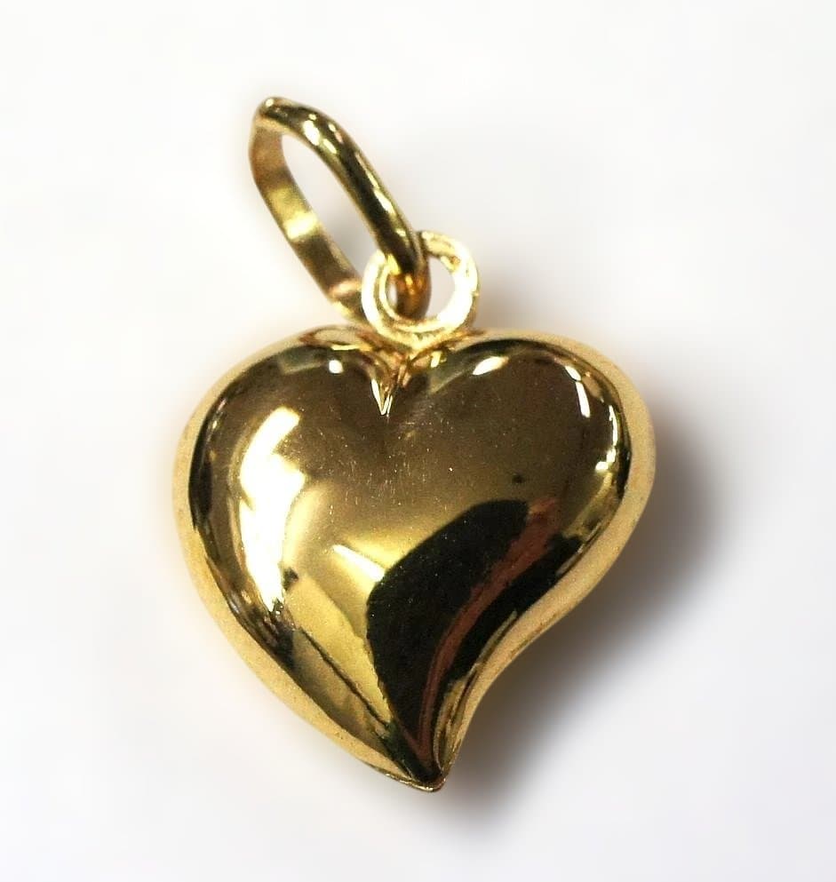 18K ゴールド ハート ペンダントトップ チャーム 1.44g ITALY