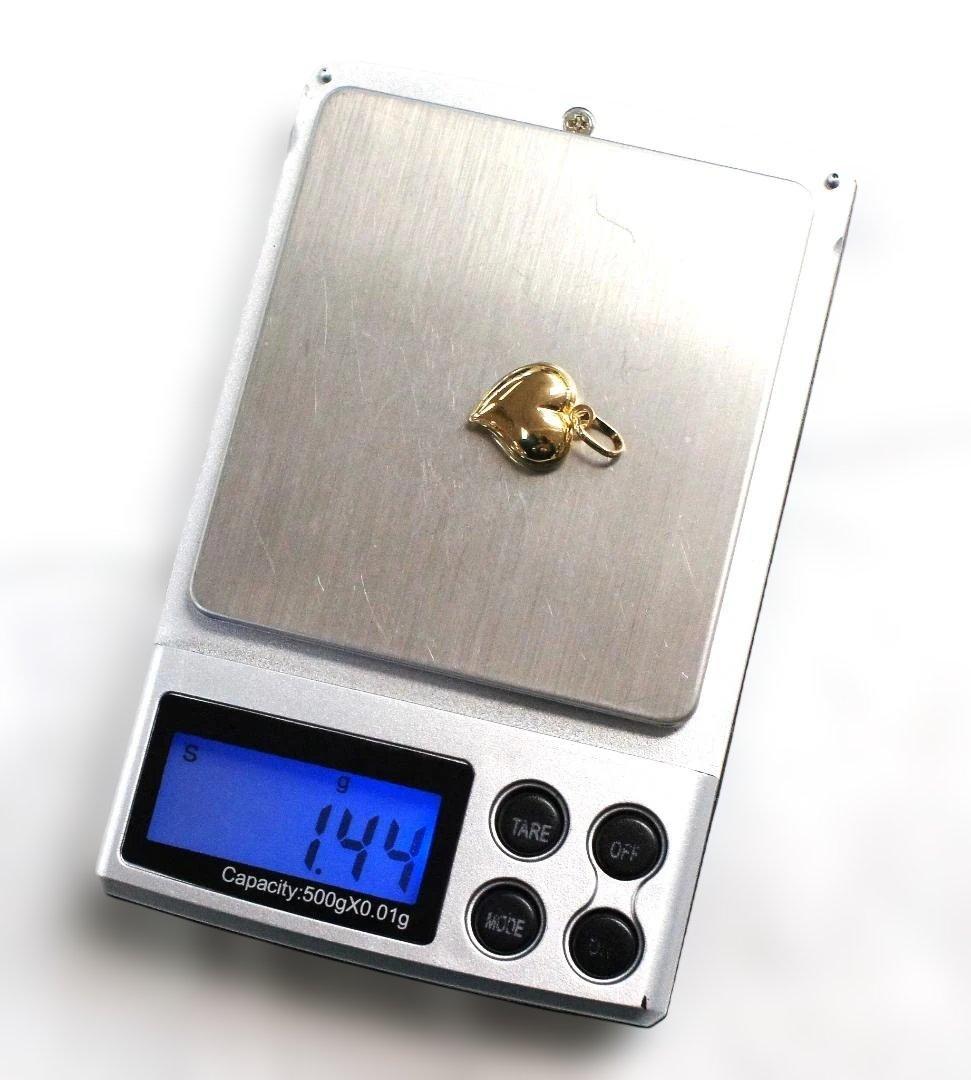 18K ゴールド ハート ペンダントトップ チャーム 1.44g ITALY