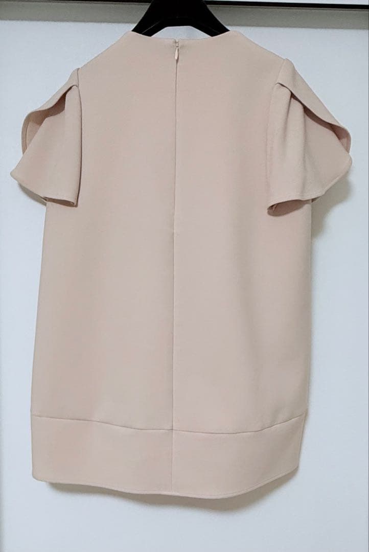 YOKO CHAN ベージュ パール装飾 半袖チュニック