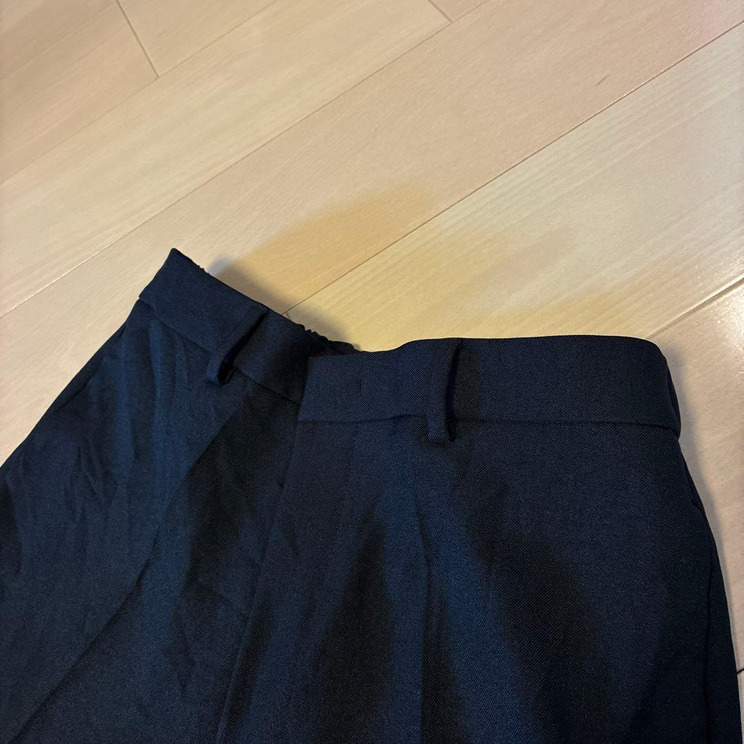 JIL SANDER ジルサンダーブラック スラックス 黒ブラック未使用シワ加工