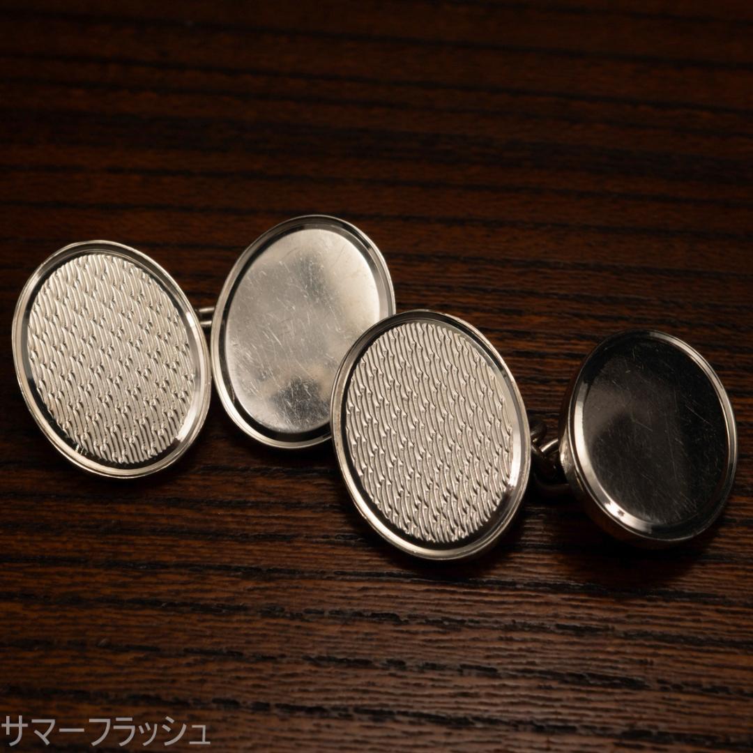 Asprey アスプレイ 本格ダブルフェイス シルバー925カフスボタン