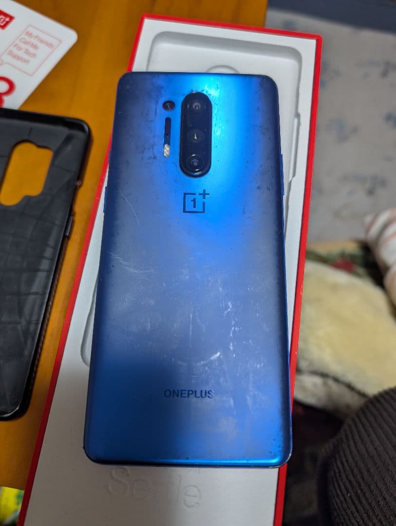OnePlus 8 Pro 青色 充電器付き　256gb　グローバル版