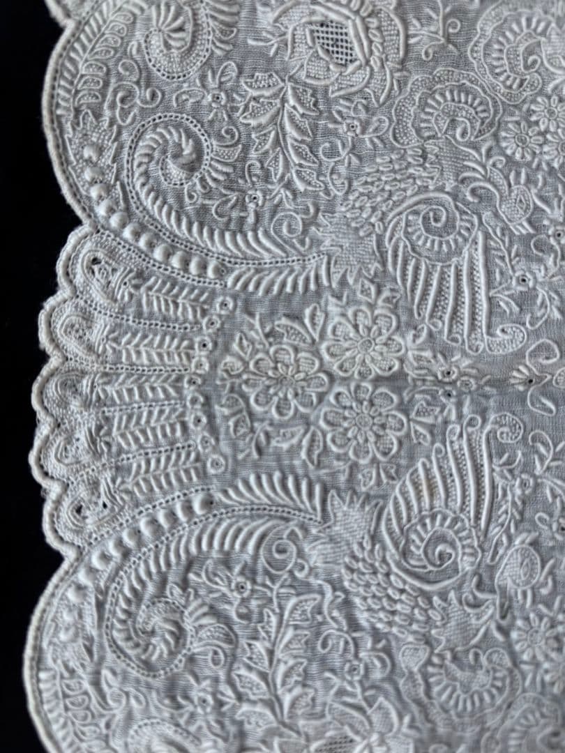 スワトウ 手刺繍 ハンカチ 花柄 汕頭