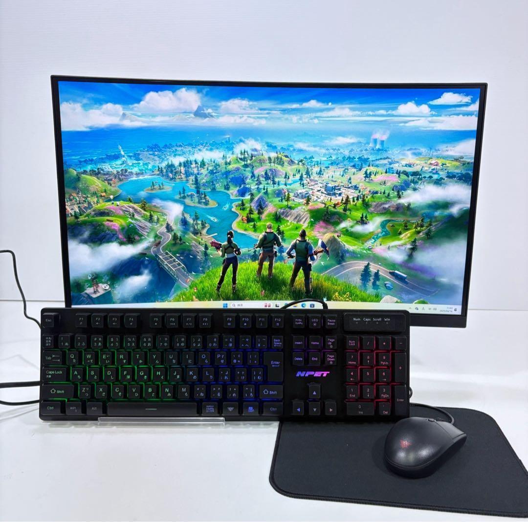 JapanNext24型180Hzモニター他 ゲーミングPC用周辺機器4点セット