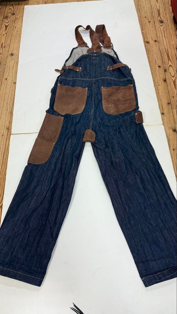 まとめ以外値下げ不可　ネペテンス　牛革　デニム　オーバーオール　サイズM 箱3
