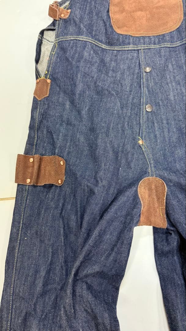 まとめ以外値下げ不可　ネペテンス　牛革　デニム　オーバーオール　サイズM 箱3