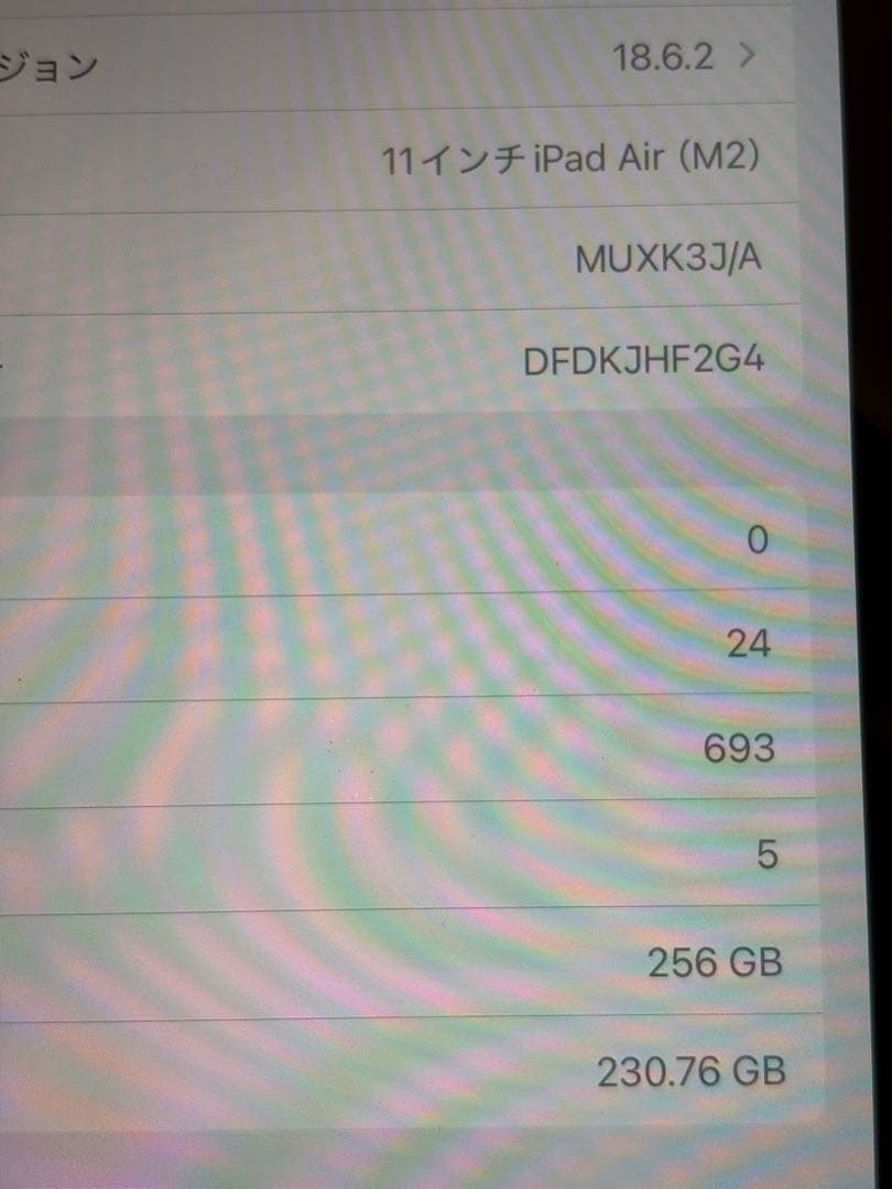 Apple iPad Air (M2) 11インチ 256GB