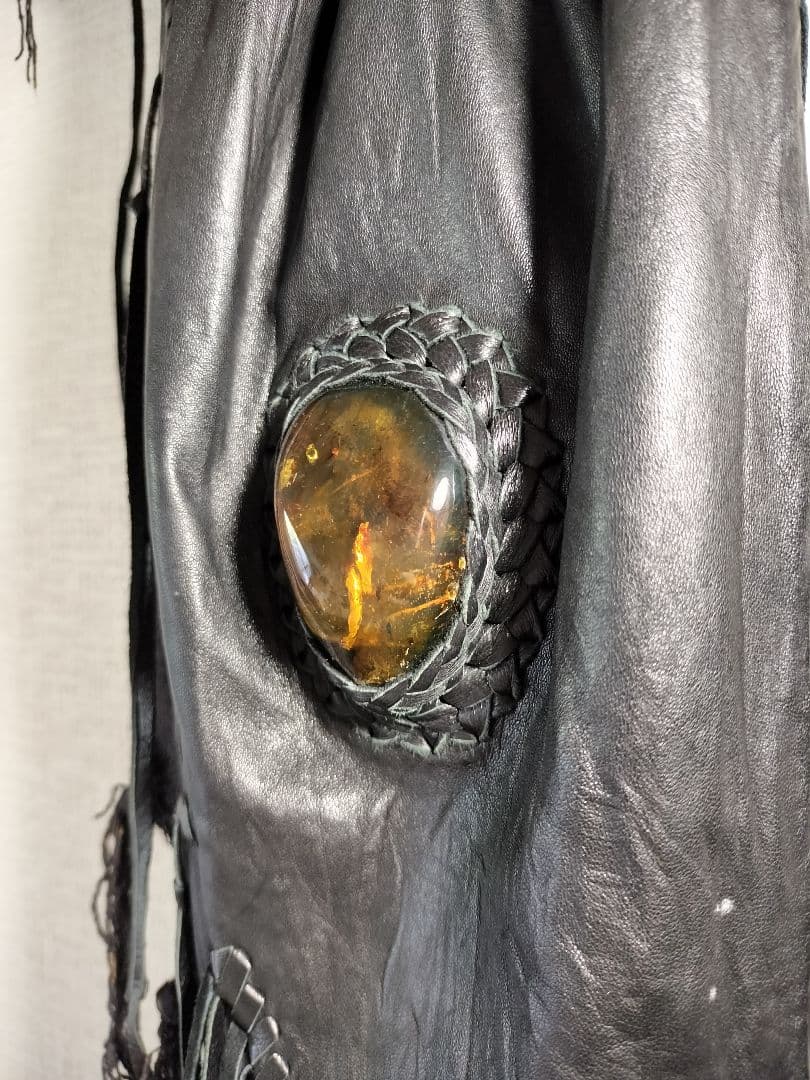 14th addiction 別注アンバーカスタムムートンレザーストール