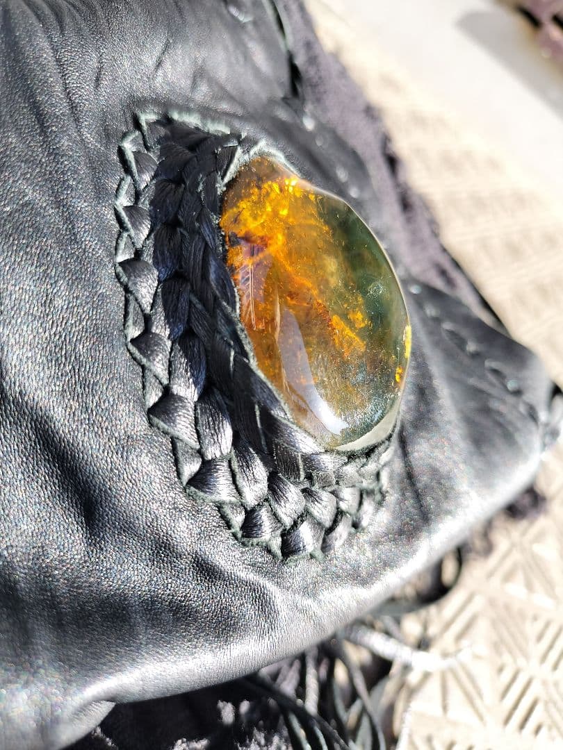 14th addiction 別注アンバーカスタムムートンレザーストール