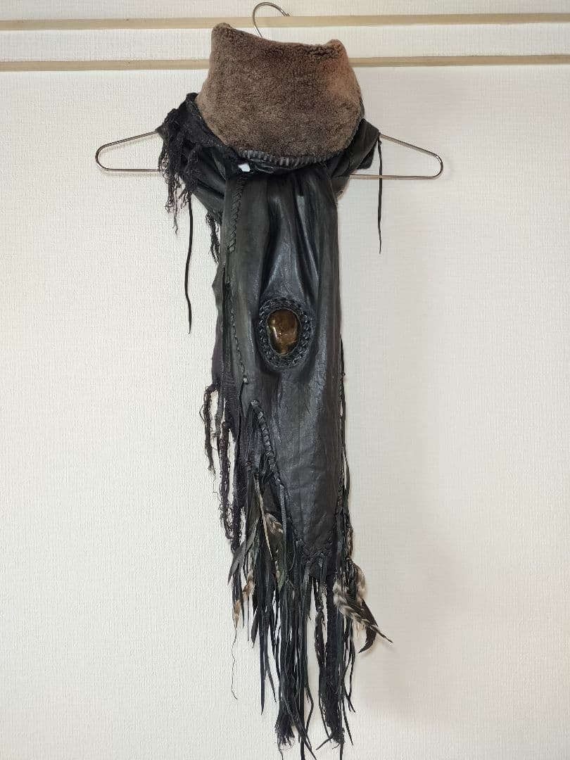 14th addiction 別注アンバーカスタムムートンレザーストール