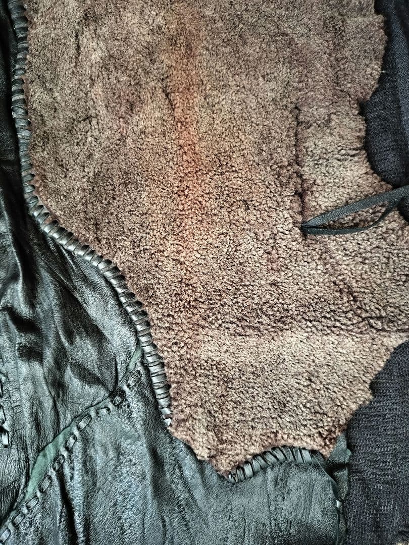 14th addiction 別注アンバーカスタムムートンレザーストール