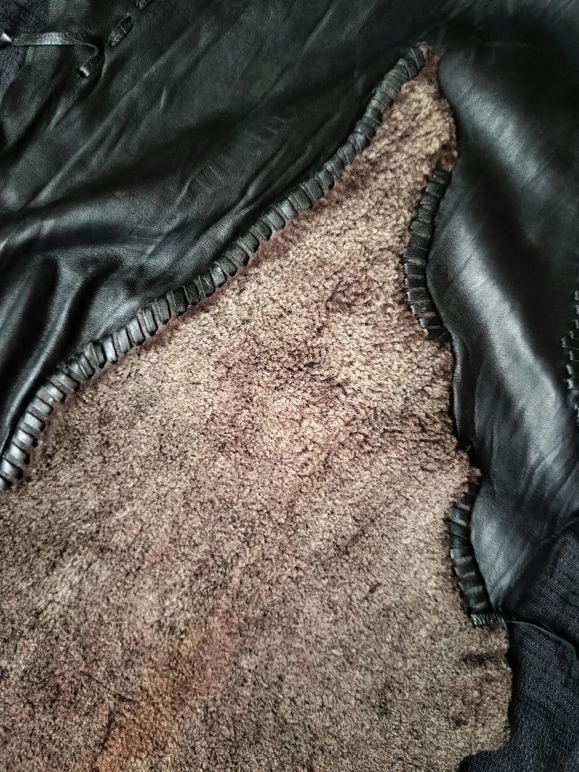 14th addiction 別注アンバーカスタムムートンレザーストール