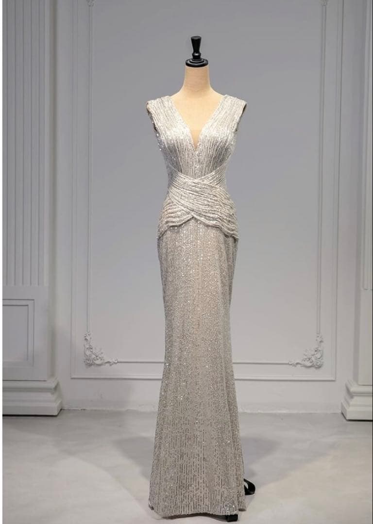 フィッシュテールスパンコールドレスD1272