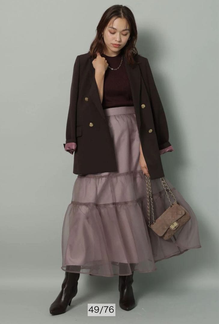 【新品】W釦テーラードジャケット コゲ茶 S Arpege story