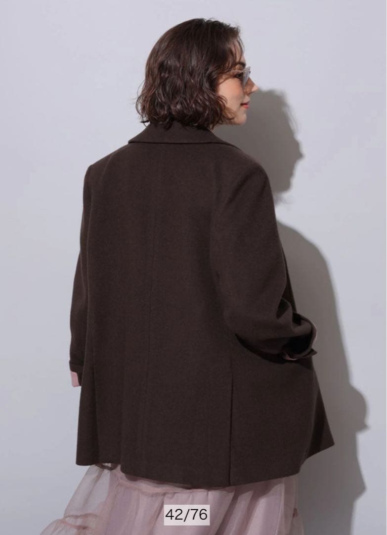 【新品】W釦テーラードジャケット コゲ茶 S Arpege story