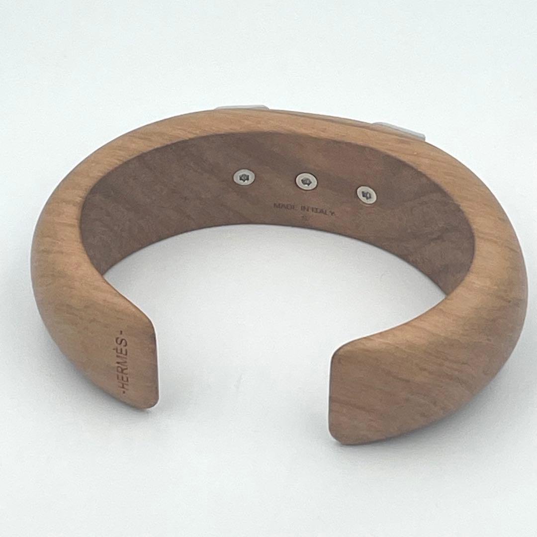 新品未使用 HERMES エルメス コリエドシアン オリーブ ウッド バングル