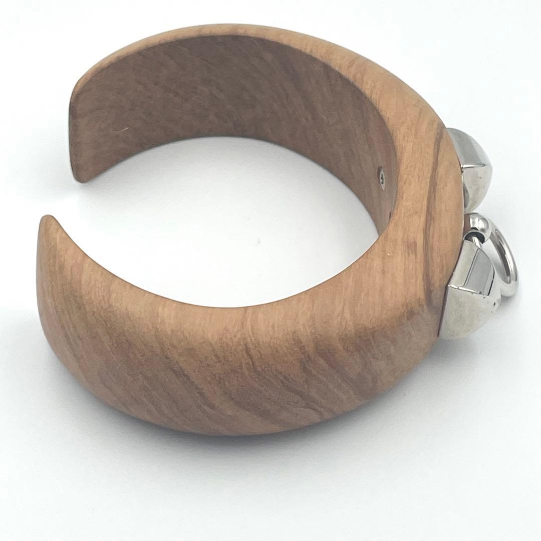 新品未使用 HERMES エルメス コリエドシアン オリーブ ウッド バングル