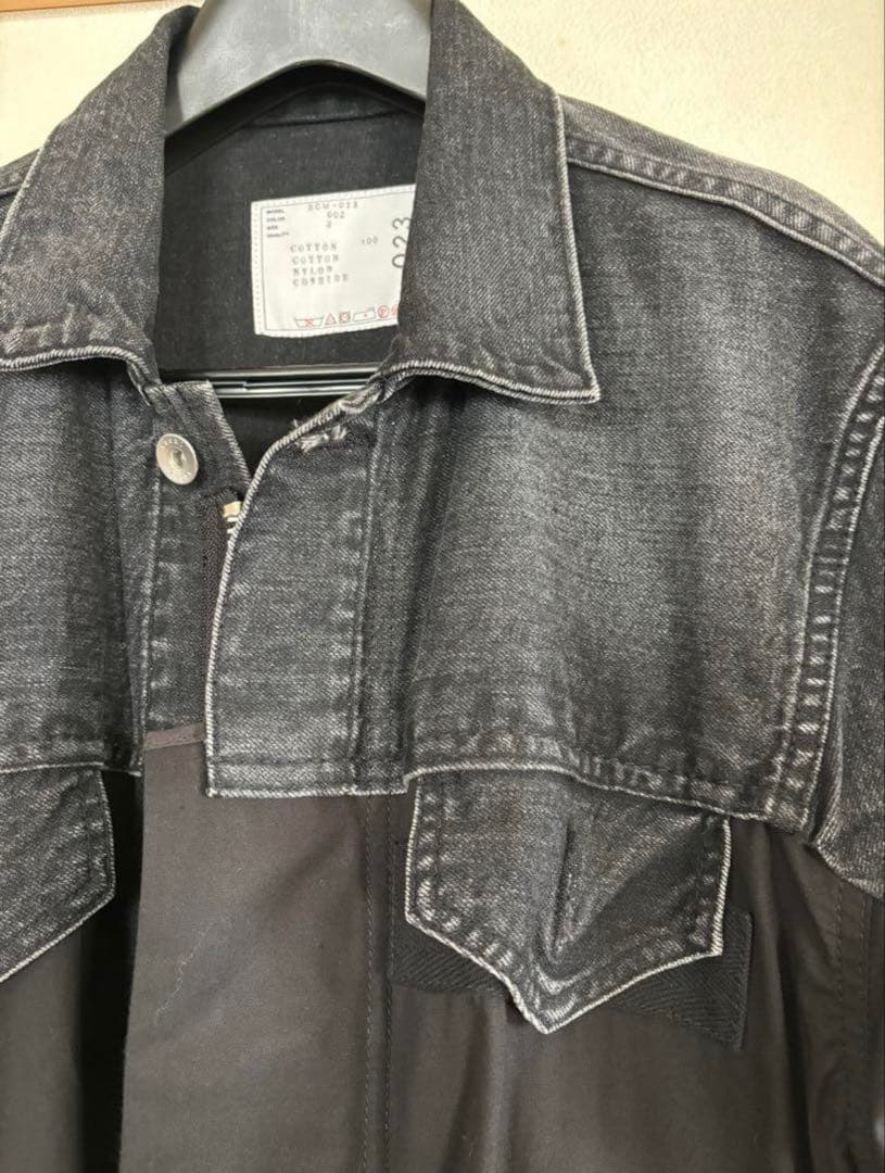 【美品】20AW sacai デニムドッキングコート