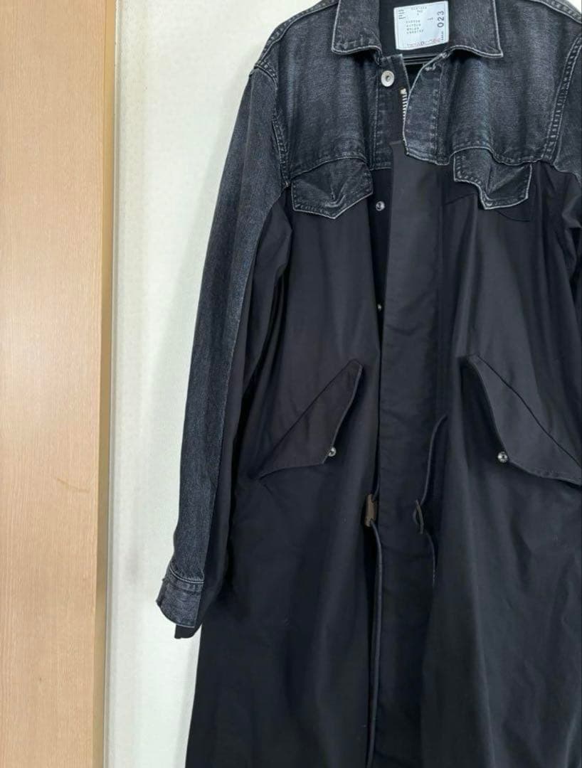 【美品】20AW sacai デニムドッキングコート