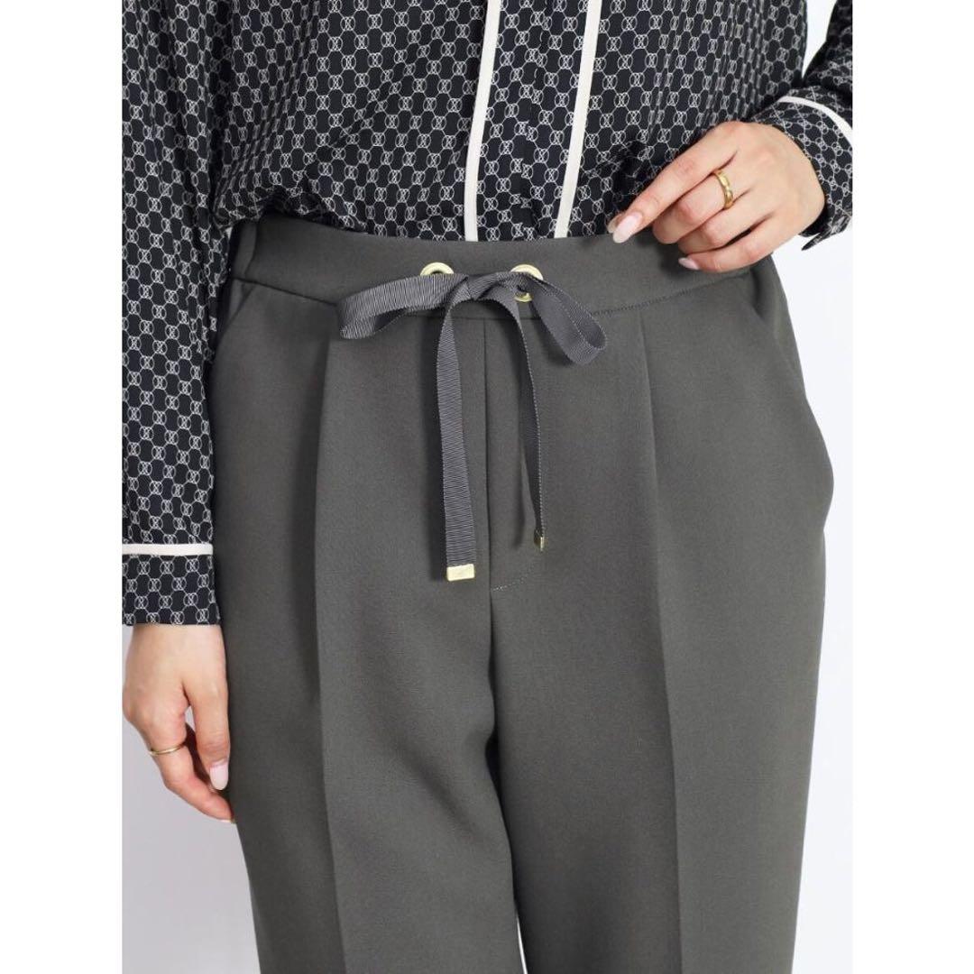 ヤマダヤFENNELフェンネル　クロップドテーパードパンツ （チャコールグレー）