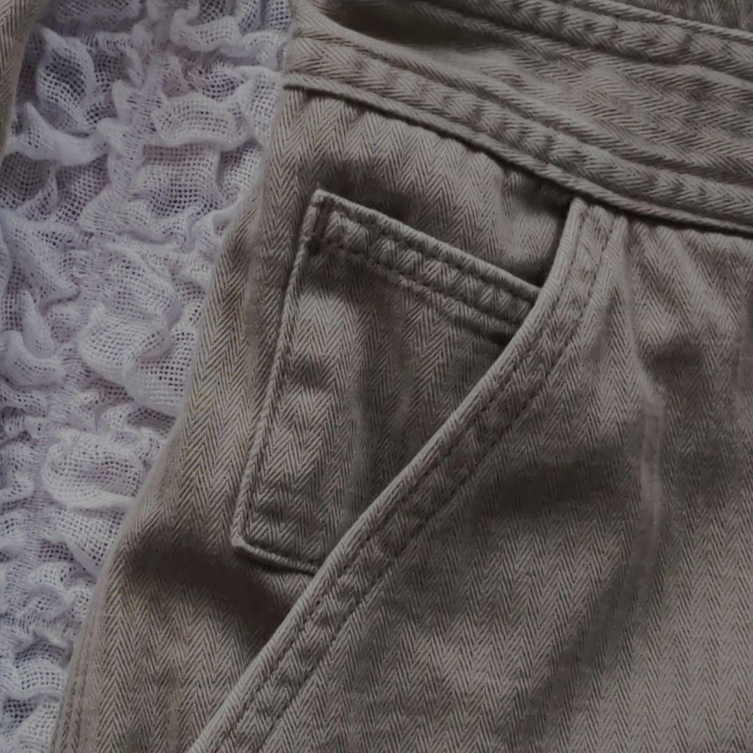 KAPITAL　コットン　オールインワンスカート　サイズ1　ロゴ入りメタルボタン