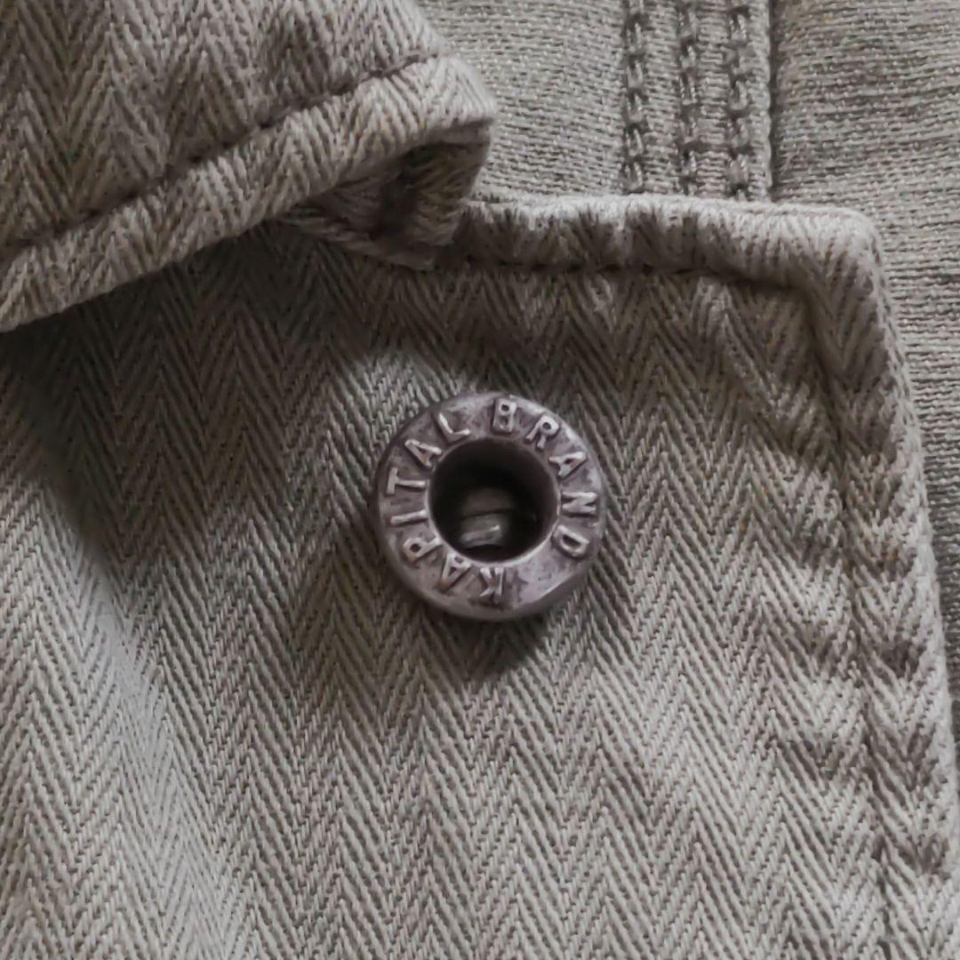 KAPITAL　コットン　オールインワンスカート　サイズ1　ロゴ入りメタルボタン