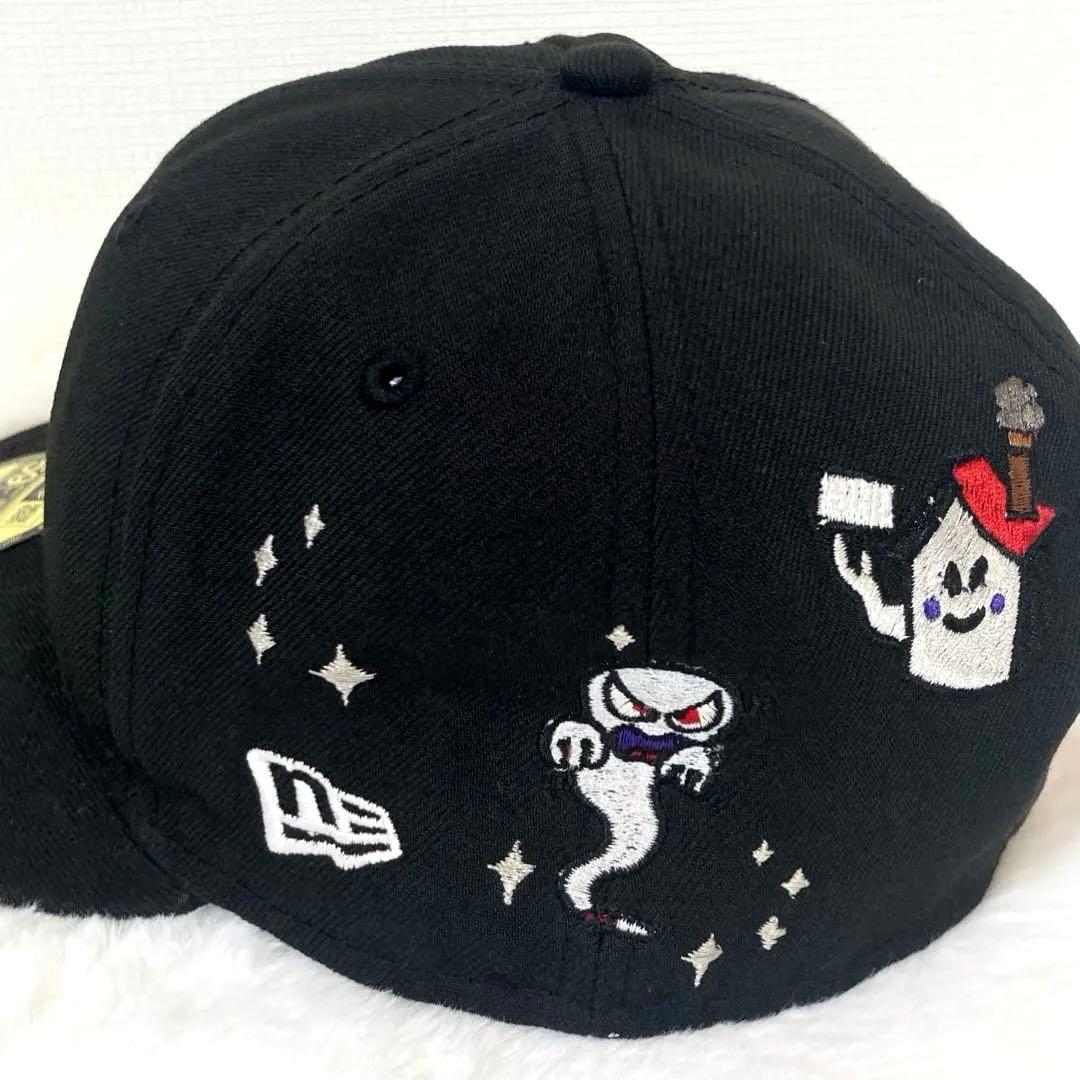 Supreme キャラクター Sロゴ ブラック キャップ ニューエラ コラボ