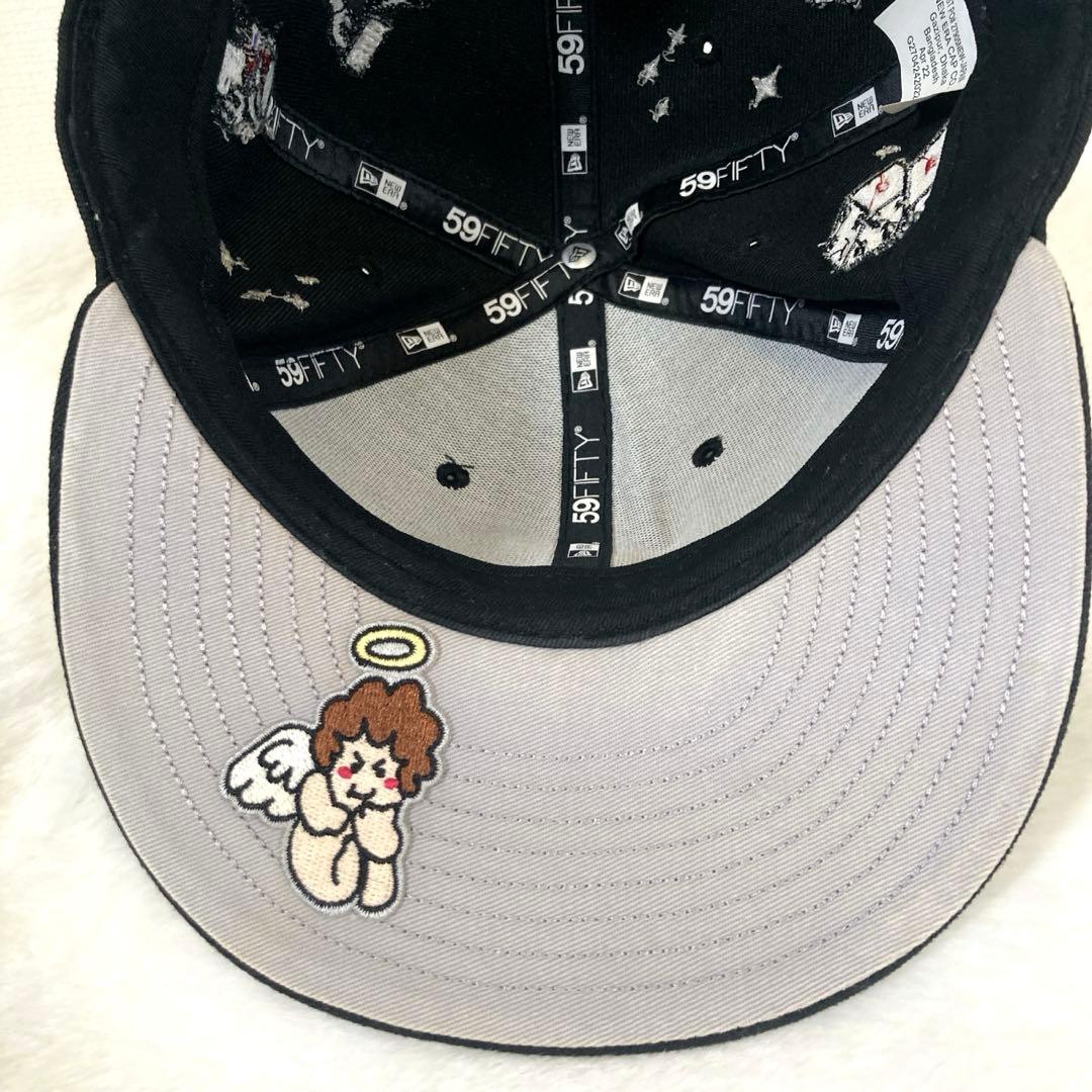 Supreme キャラクター Sロゴ ブラック キャップ ニューエラ コラボ