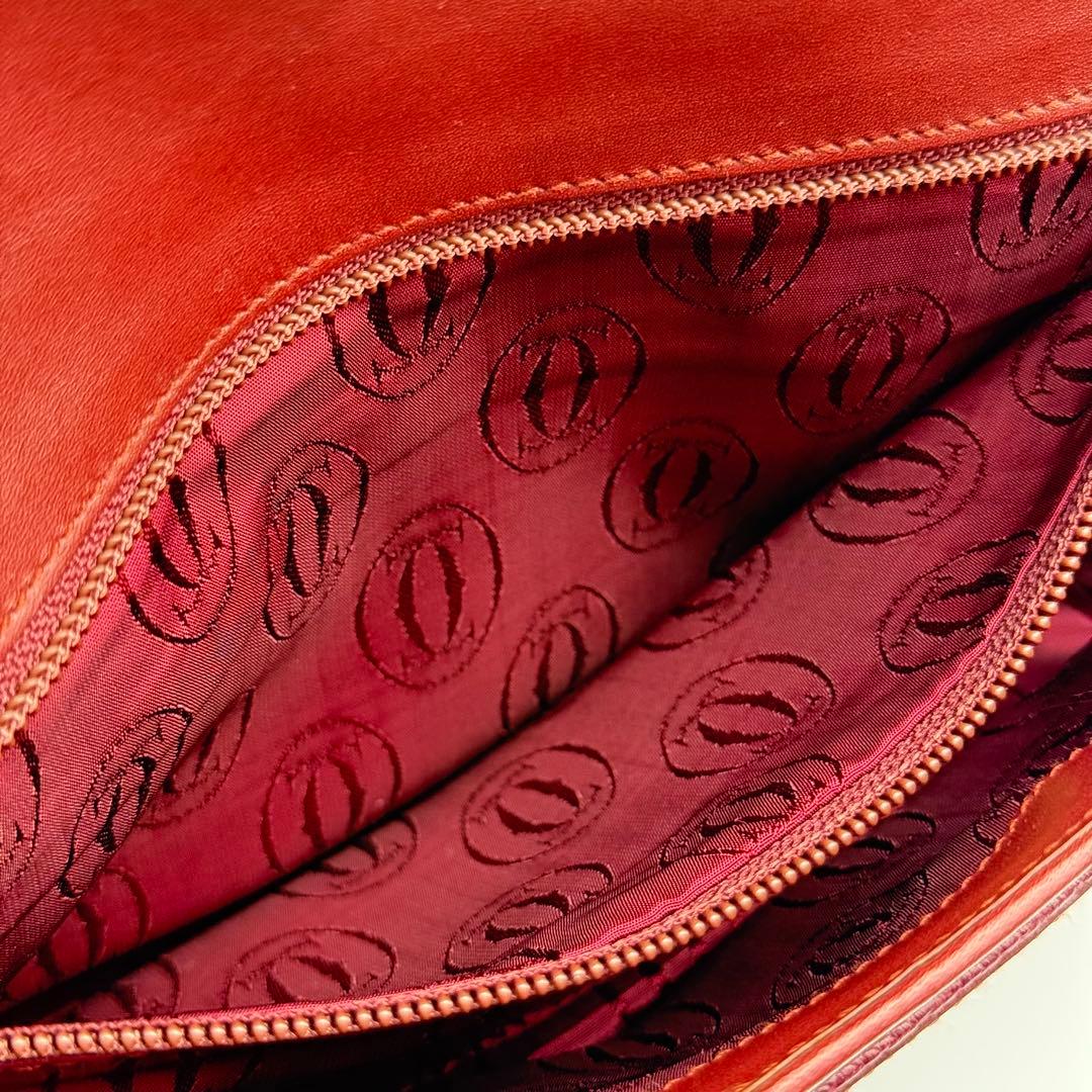 ✨美品✨カルティエ マストライン ボルドー クラッチバッグ 保存袋付 Gカード付