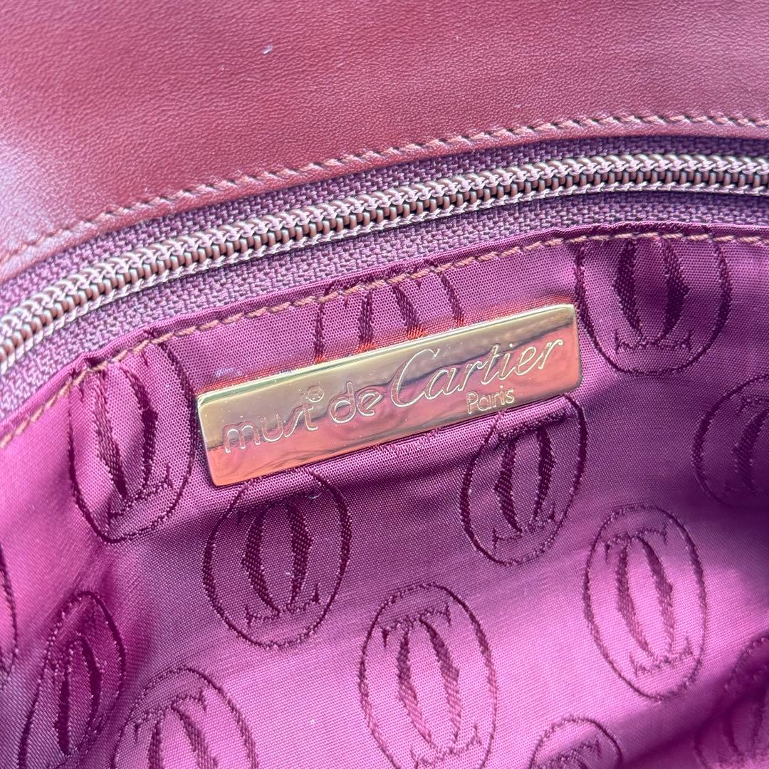 ✨美品✨カルティエ マストライン ボルドー クラッチバッグ 保存袋付 Gカード付