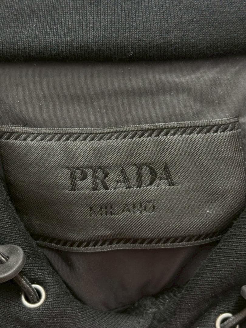 PRADA プラダ フード トレーナー 黒 トライアングルロゴ XLサイズ 新品