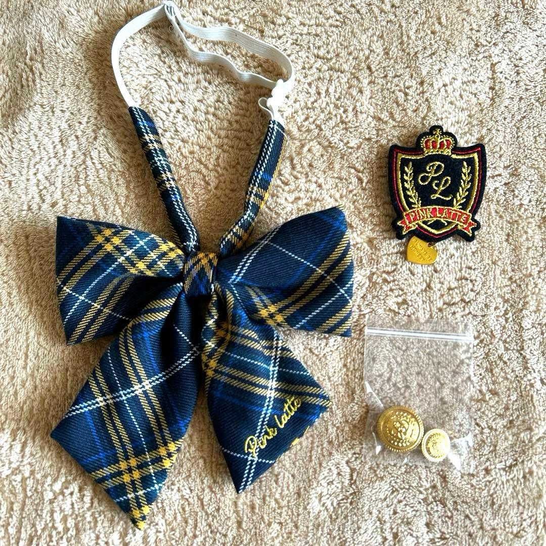 ピンクラテ　卒服　フォーマル5点セット　160　卒業式　紺ブレ　女の子　金ボタン