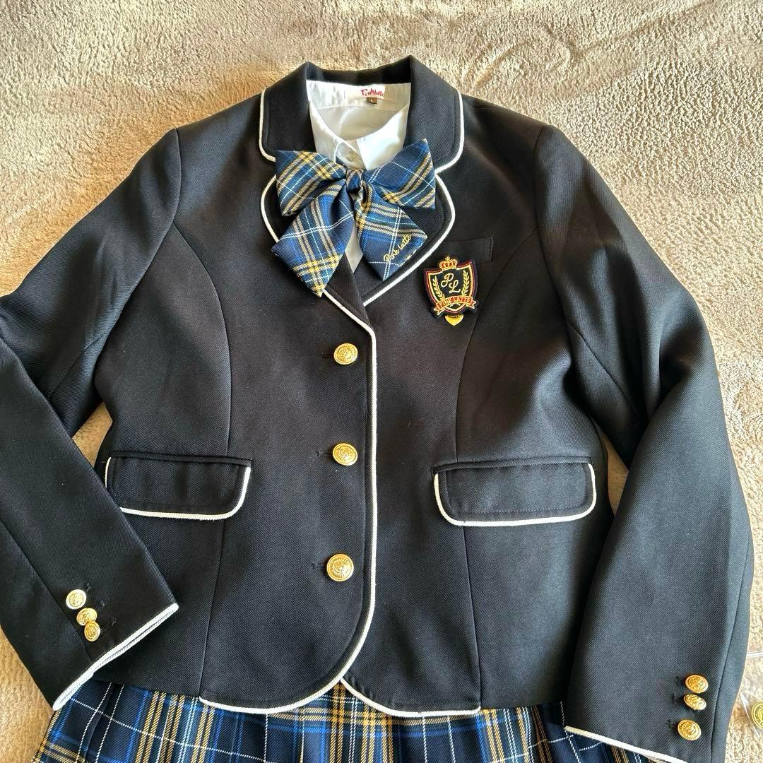 ピンクラテ　卒服　フォーマル5点セット　160　卒業式　紺ブレ　女の子　金ボタン